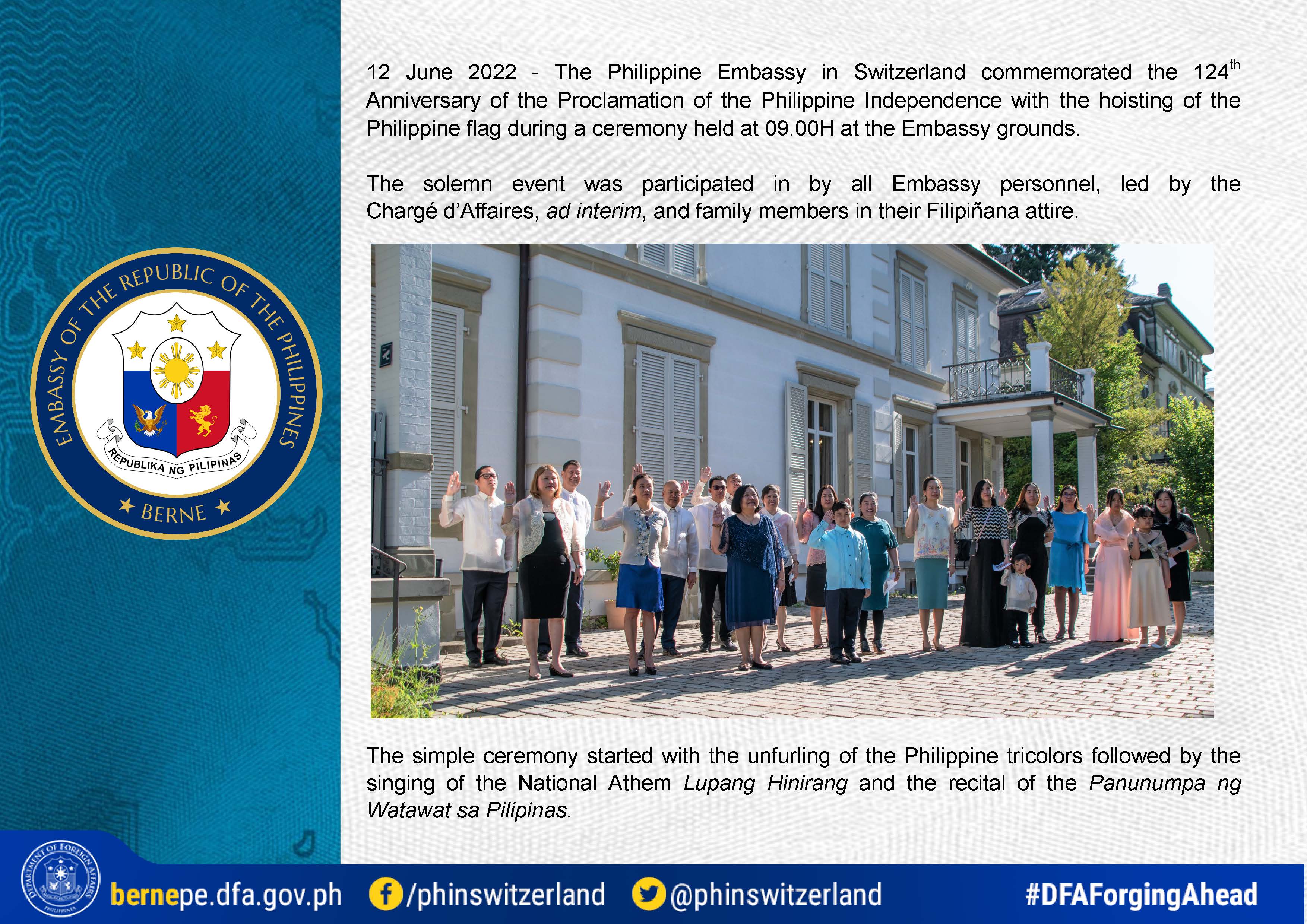 13June2022 124th ANNIVERSARY OF THE PROCLAMATION OF PHILIPPINE INDEPENDENCE Page 2