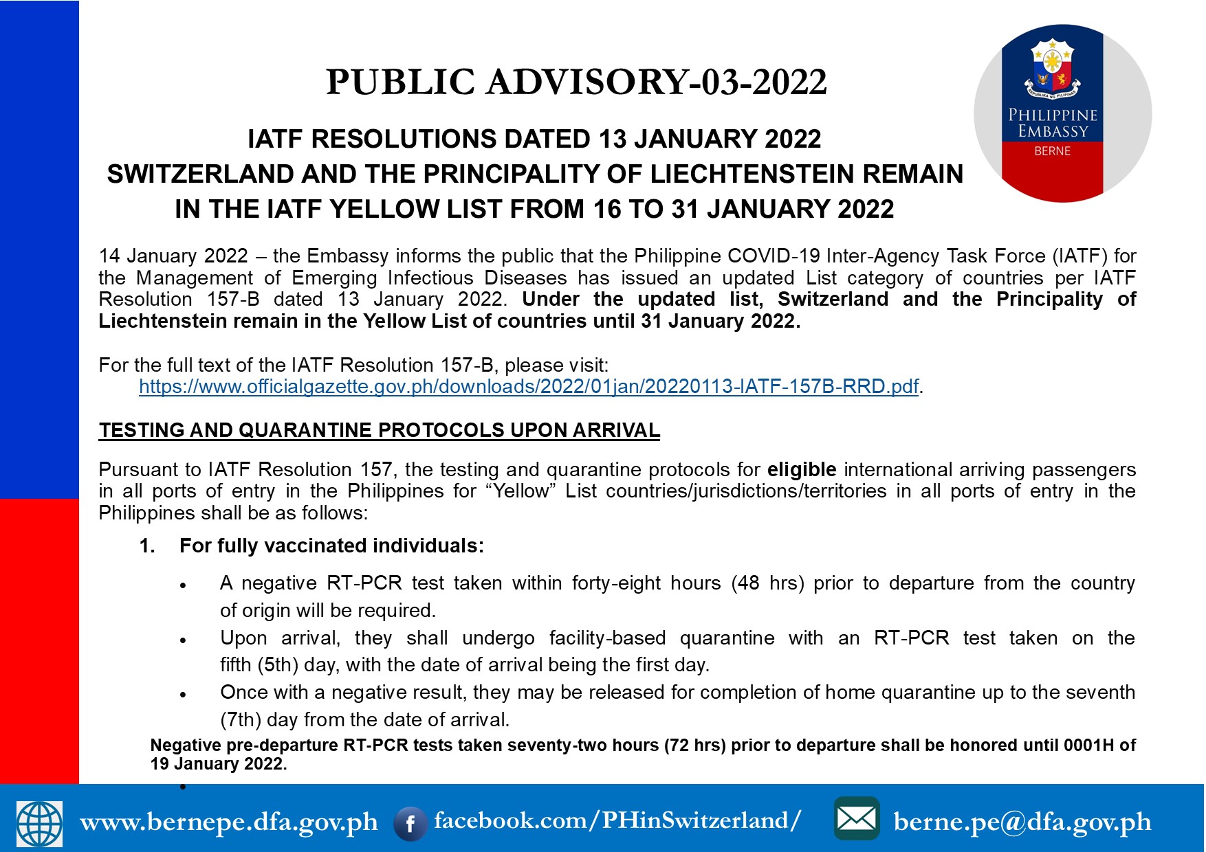 1PA 03 2022 IATF RESOLUTIONS DATED 13 JANUARY 2022