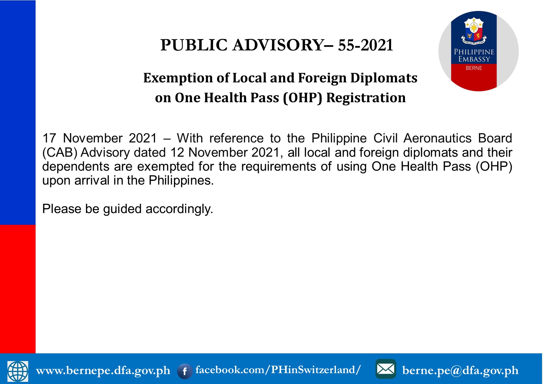 PA 55 2021 Exemption of Local and Foreign Diplomats on